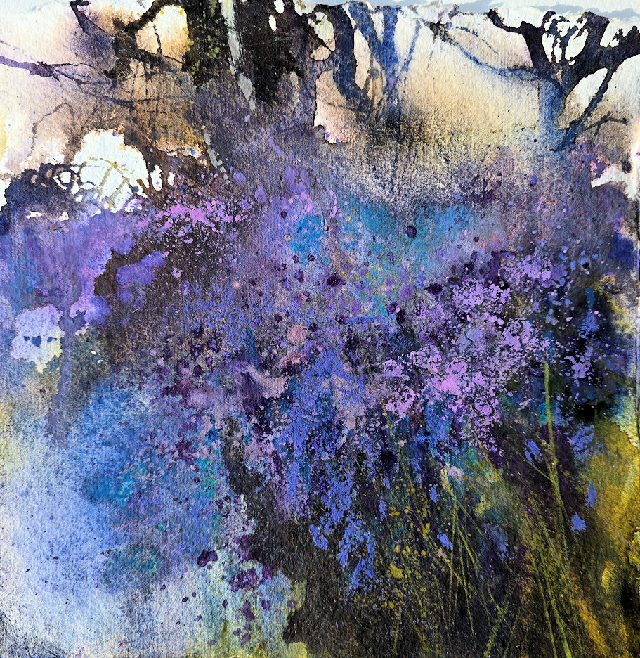 Woodland Blues watercolour